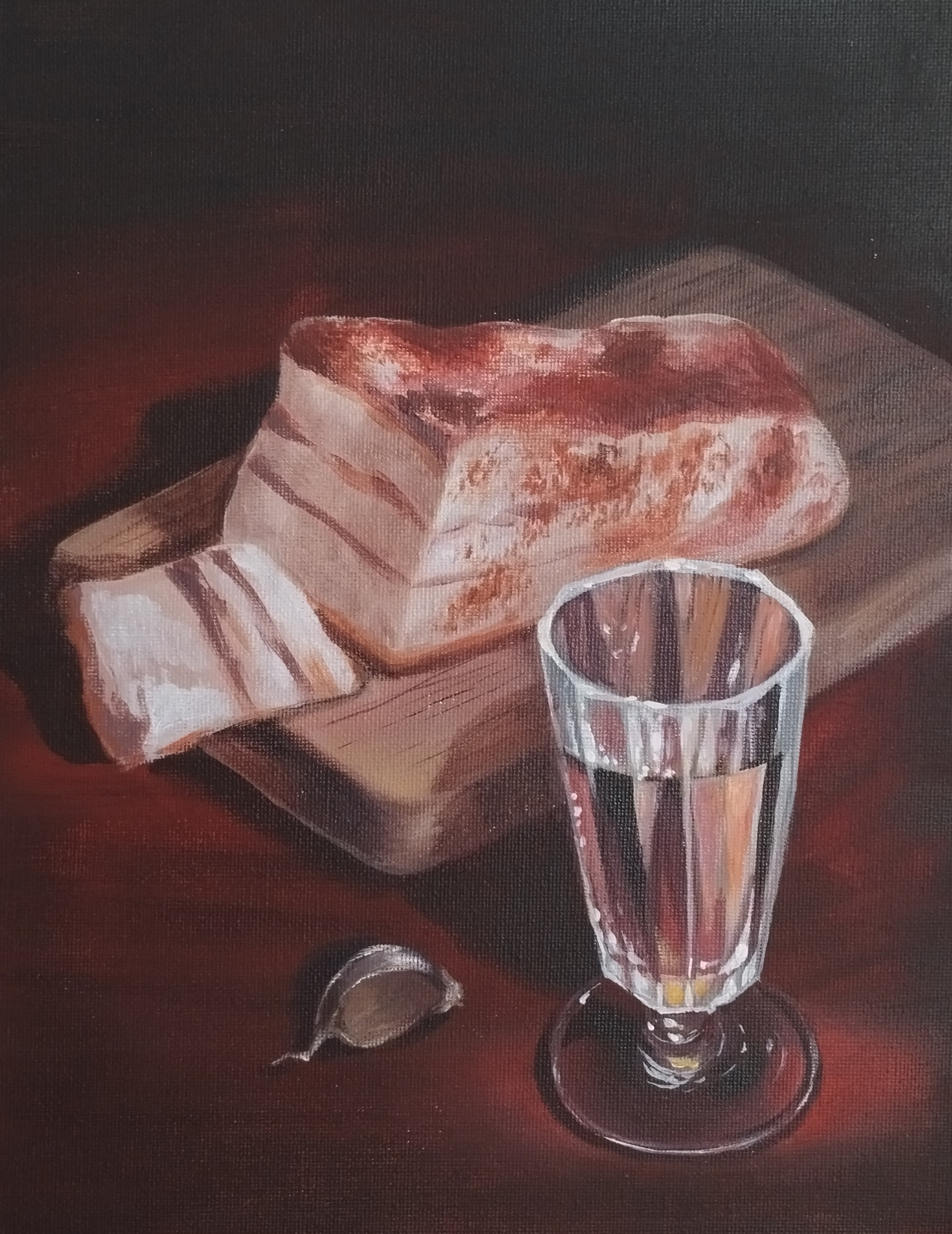 Sabor de la Tierra, pintura original óleo sobre lienzo de 24 x 30 cm, creada en Valencia, Spain.